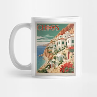 Chios Greece Tourism Vintage Travel Poster Mug